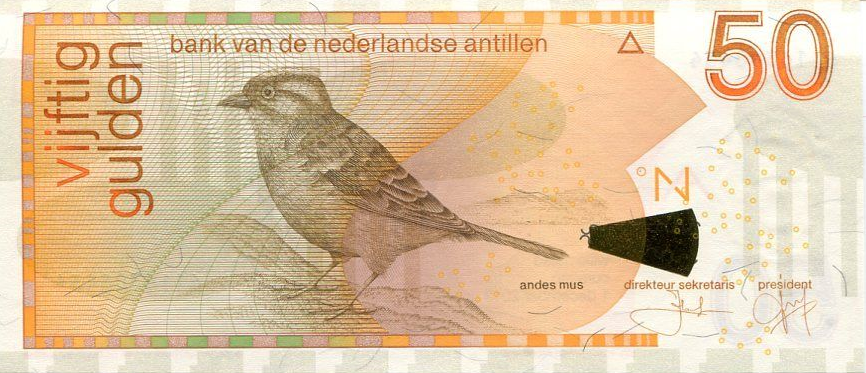 P30 Netherlands Antilles 50 Gulden Year 2013